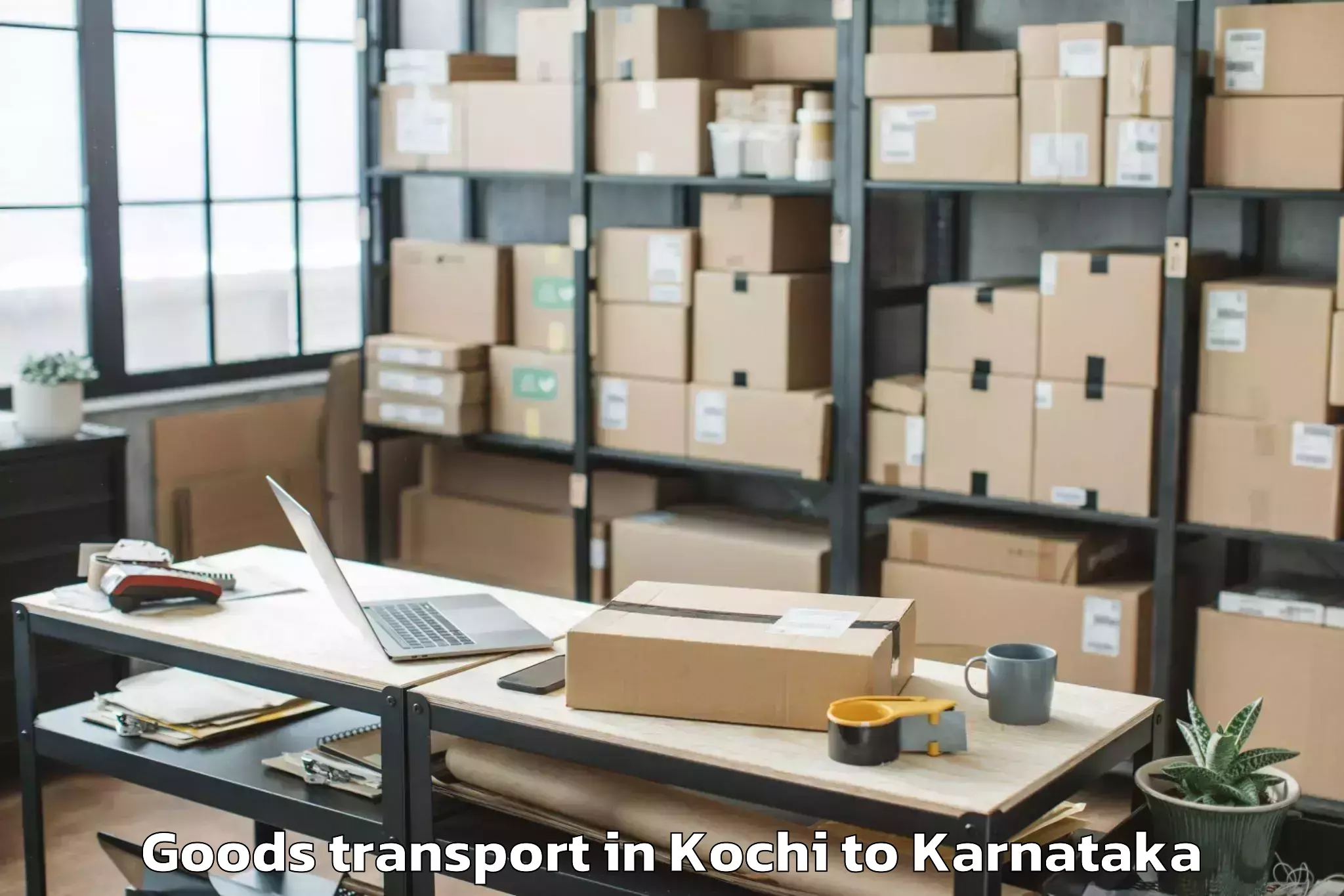 Easy Kochi to Karnataka Janapada Vishwavidya Goods Transport Booking